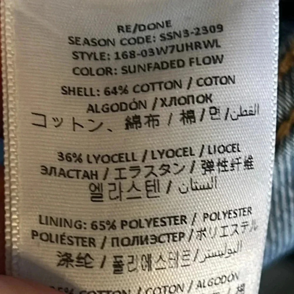 Re/Done Blue Flare & Wide Leg Jeans - Picture 10 of 11